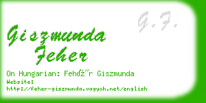 giszmunda feher business card